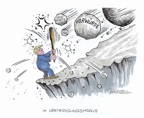 Cartoon: Trump auf schwierigem Posten (medium) by mandzel tagged trump,usa,impeachment,demokraten,wahlen,ukraine,australien,trump,usa,impeachment,demokraten,wahlen,ukraine,australien