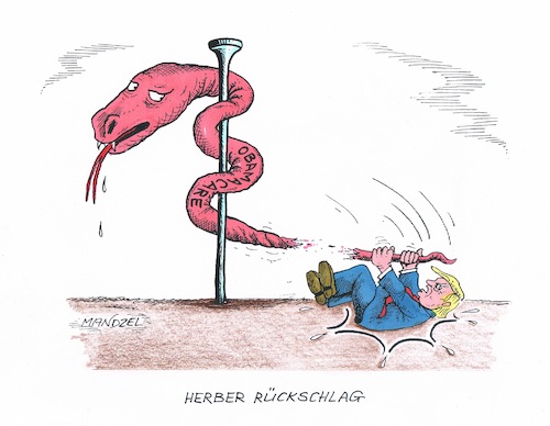 Cartoon: Trumps neuer Versuch vor dem Aus (medium) by mandzel tagged trump,gesundheitsreform,usa,wahlversprechen,republikaner,trump,gesundheitsreform,usa,wahlversprechen,republikaner