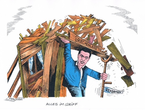 Cartoon: Tsipras setzt auf Reformen (medium) by mandzel tagged griechenland,tsipras,reformen,hilfspakete,stabilisierung,griechenland,tsipras,reformen,hilfspakete,stabilisierung