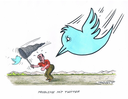 Cartoon: Twitter-Verbot in der Türkei (medium) by mandzel tagged twitter,erdogan,verbot,türkei,twitter,erdogan,verbot,türkei
