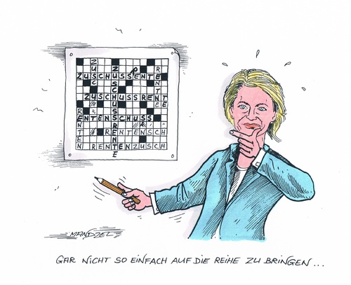 von der Leyens Zuschussrente By mandzel | Politics Cartoon ...