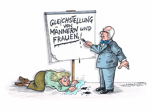 Cartoon: W-20 (medium) by mandzel tagged frauengipfel,gleichstellung,gleichberechtigung,frauengipfel,gleichstellung,gleichberechtigung