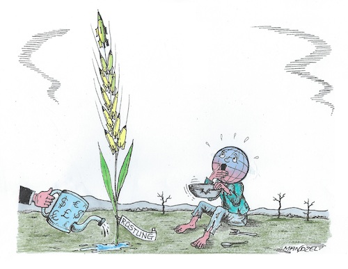 Cartoon: Wachstum (medium) by mandzel tagged krieg,bomben,panzer,aufrüstung,hunger,not,elend,krieg,bomben,panzer,aufrüstung,hunger,not,elend