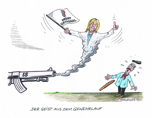 Cartoon: Wahlen in Frankreich (medium) by mandzel tagged front,national,frankreich,wahlen,rechtsradikalismus,terrorangst,le,pen,front,national,frankreich,wahlen,rechtsradikalismus,terrorangst,le,pen