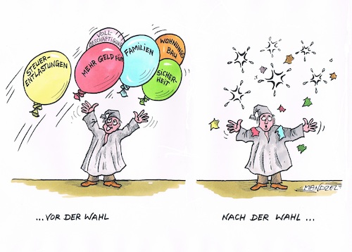 Cartoon: Wahlversprechen (medium) by mandzel tagged wahlen,deutschland,parteien,versprechen,wahlen,deutschland,parteien,versprechen