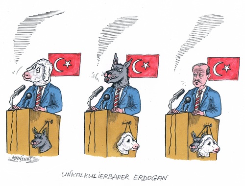 Cartoon: Wandlungsfähige Türkei (medium) by mandzel tagged türkei,erdogan,unberechenbarkeit,doppelspiele,terror,krieg,türkei,erdogan,unberechenbarkeit,doppelspiele,terror,krieg