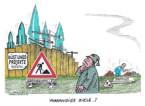 Cartoon: Was die Politik für wichtig hält (medium) by mandzel tagged waffen,raketen,kriegsmaterial,aufrüstung,deutschland,sozialabbau,waffen,raketen,kriegsmaterial,aufrüstung,deutschland,sozialabbau