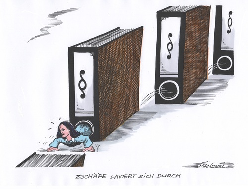 Cartoon: Zschäpe-Verfahren (medium) by mandzel tagged zschäpe,gericht,verhandlungen,rechtsradikalismus,morde,terror,zschäpe,gericht,verhandlungen,rechtsradikalismus,morde,terror