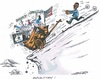 Cartoon: Amerika am Abgrund (small) by mandzel tagged usa,wirtschaftskrise,abgrund,obama