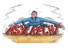 Cartoon: Asylgrundrecht (small) by mandzel tagged asylgrundrecht,merkel,kanzlerin,deutschland,flüchtlinge