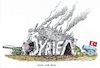 Cartoon: Aus- und Einmarsch in Syrien (small) by mandzel tagged syrien,türkei,usa,krieg,kurden,sicherheitszone,terrorismus