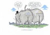 Cartoon: Bankenfusion (small) by mandzel tagged commerzbank,deutsche,bank,fusion,deutschland,jobverluste