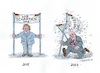 Cartoon: Bewältigung des Asylandrangs (small) by mandzel tagged merkel,scholz,flüchtlinge,asyl,deutschland,eu,unterkunft,geld