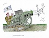 Cartoon: Bundeswehr-Getöse (small) by mandzel tagged bundeswehr,wehrpflicht,böllerschüsse,platzpatronen,deutschland,sommerloch