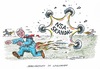Cartoon: Endlich Bewegung im Wahlkampf (small) by mandzel tagged abhörskandal,steinmeier,nsa,wahlkampf,vorwürfe