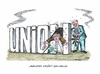Cartoon: Merkel unter Druck (small) by mandzel tagged merkel,wahldebakel,cdu,wahlverluste,flüchtlingspolitik,union,seehofer,druck