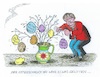 Cartoon: Merkels Osterschmuck (small) by mandzel tagged corona,pandemie,panik,chaos,hysterie,pleiten,wirtschaft,finanzen,angst,mandzel,karikatur,belastungen,merkel,ostern