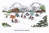 Cartoon: Milch-Seen in Deutschland (small) by mandzel tagged milch,überangebot,bauer,unterstützungsgelder,kühe