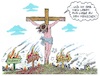 Cartoon: Ostergedanken (small) by mandzel tagged ostern,kriege,jesus,menschen,sünde