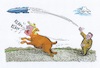 Cartoon: Raketenmann und Hund (small) by mandzel tagged trump,kim,usa,nordkorea,raketen,hund,gekläffe