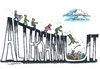 Cartoon: Rentenentwicklung (small) by mandzel tagged armut,rente,alter,zukunftsängste,absturz