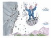 Cartoon: Seehofer (small) by mandzel tagged seehofer,innenminister,migranten,asyl,csu,absturz,flüchtlingspolitik
