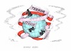 Cartoon: Terrorakte allerorten (small) by mandzel tagged terror,angst,unbegreiflichkeit,hoffnungslosigkeit,islamismus