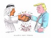 Cartoon: Vorrang für Geschäfte (small) by mandzel tagged trump,orient,waffendeals,menschenrechte,salman,terror,öl