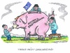Cartoon: Wieder auf dem Prüfstand (small) by mandzel tagged griechenland,sparschwein,reformprogramm,troika,überprüfung