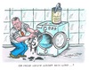 Cartoon: Wulffs fleckiges Westchen (small) by mandzel tagged wulff,schmutzweste,gericht,reinigungswunsch