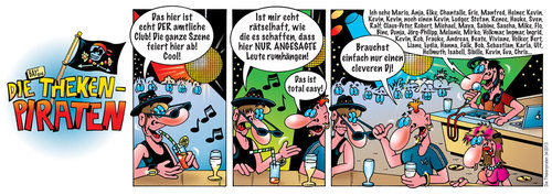 Cartoon: Die Thekenpiraten 34 (medium) by stefanbayer tagged theke,piraten,thekenpiraten,club,disco,bar,lounge,kneipe,gastronomie,feiern,abfeiern,angesagt,leute,dj,music,ansagen,beat,clubbing,stefan,bayer,stefanbayer