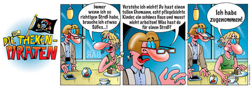 Cartoon: Die Thekenpiraten 46 (medium) by stefanbayer tagged essen,stefanbayer,bayer,stefan,süßigkeiten,süßes,gewicht,frauen,diät,zunehmen,haus,kinder,arbeit,ehemann,streß,freizeit,kaffee,kuchen,cafe,lounge,kneipe,bar,thekenpiraten,piraten,theke