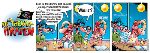 Cartoon: Die Thekenpiraten 53 (medium) by stefanbayer tagged theke,piraten,thekenpiraten,bier,wein,trinken,alkohol,gastronomie,konzert,abend,nerv,freizeitgestaltung,konflikt,geschlechterkampf,ruhig,freizeit,kommunikation,unsagbar,party,stefan,bayer,stefanbayer,mann,frau,thekengespräch