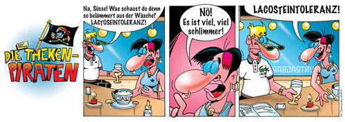 Cartoon: Die Thekenpiraten 66 (medium) by stefanbayer tagged theke,bar,kneipe,gastronomie,piraten,thekenpiraten,lounge,club,bier,alkohol,trinken,anmache,mann,frau,milch,milchkafee,lactose,lactase,intoleranz,lactoseintoleranz,schlimm,belämmert,wäsche,bay,bayer,stefanbayer,thekencomic,kneipencomic