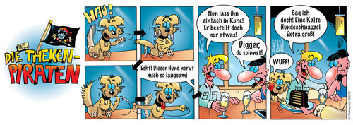 Cartoon: Die Thekenpiraten 68 (medium) by stefanbayer tagged theke,thekenpiraten,piraten,gastronomie,bestellen,freizeit,essen,trinken,bier,wein,kaffee,kuchen,kalt,hundeschnauze,hund,haustier,digger,genervt,bayer,bay,stefanbayer,fressbar