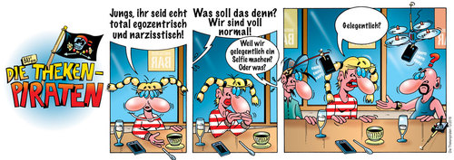 Cartoon: Die Thekenpiraten 72 (medium) by stefanbayer tagged bar,thekenpiraten,piraten,theke,jungs,lounge,kneipe,narzissmus,narzisstisch,egozentrisch,mädchen,foto,selfie,egozentrik,drohne,selfiestick,facebook,posten,netzwerke,handy,smartphone,bay,stefanbayer,technik,freizeit,computer,internet