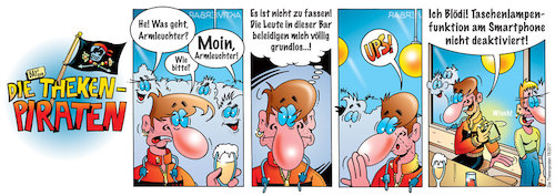 Cartoon: Die Thekenpiraten 78 (medium) by stefanbayer tagged armleuchter,beleidigen,schimpfwort,theke,piraten,thekenpiraten,thekengespräch,bar,kneipe,club,cafe,gastronomie,smartphone,taschenlampe,deaktivieren,aktivierbar,bay,stefanbayer,freizeit,technik,bier,wein,sekt,alkohol