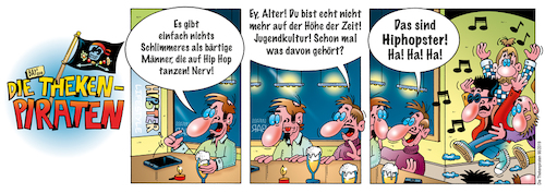 Cartoon: Die Thekenpiraten 98 (medium) by stefanbayer tagged theke,piraten,thekenpiraten,lifestyle,vollbart,cool,bier,wein,alkohol,hiphop,hipster,jugendkultur,männer,bart,tanzen,gastronomie,stefanbayer