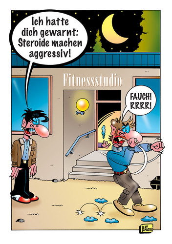 Cartoon: Fitnessstudio (medium) by stefanbayer tagged vampir,blutsauger,blut,aussaugen,hunger,nacht,fitness,sport,fitnessstudio,muskeln,aufbaupräparate,steroide,aggression,warnen,mond,stefan,bayer,stefanbayer