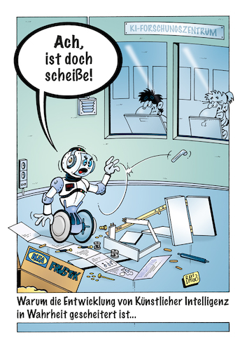 Cartoon: Künstliche Intelligenz (medium) by stefanbayer tagged ki,künstlicheintelligenz,intelligenz,künstlich,technik,roboter,ikea,aufbauanleitung,möbel,möbelhaus,schweden,inbusschlüssel,scheitern,versagen,digital,industrie,fortschritt,bay,stefanbayer,computer,forschung,forschungszentrum