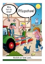 Cartoon: Auf dem Land (small) by stefanbayer tagged landleben,landwirt,pflug,scham,zeitgeist,bay,bauernhof,flugscham