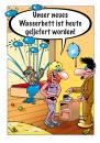 Cartoon: Katzenspringbrunnen (small) by stefanbayer tagged katze,kater,wasserbett,bett,springbrunnen,wasser,krallen,mann,frau,überschwemmung,schlafen,stefan,bayer