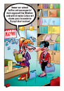 Cartoon: Krimi! (small) by stefanbayer tagged stefan,bayer,stefanbayer,buch,buchhandlung,krimi,krimiabteilung,essen,rezept,hunger,gesundheit,blut,blutsauger,vampirette,bücherregal,nachtgestalten,bücherwurm,beißen,saugen,mord,mörder,spannung,gericht