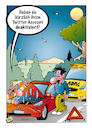 Cartoon: Panne 2.0 (small) by stefanbayer tagged panne,auto,autopanne,tesla,elektroauto,emobilität,twitter,elonmusk,adac,deaktivieren,digitaltechnik,vernetzung,bay,stefanbayer,mobilität,strom