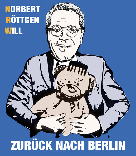 Cartoon: Norbert Röttgen will (medium) by bratenschick tagged nrw,wahlen,cdu,norbert,röttgen