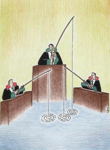 Cartoon: judgement (medium) by cemkoc tagged cem,karikatürleri,hukuk,cartoons,law,ko,justice,judge,judicial,court,judgement,tribunal,supreme,lex,jurisdiction,legal,gesetz,richter,adalet,hakim,mahkeme,robe,wig,defendant,prosecutor,koc,magistrate,judgeship