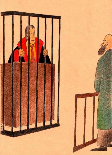 Cartoon: court (medium) by cemkoc tagged tribunal,judgement,court,judicial,judge,justice,ko,cem,karikatürleri,hukuk,cartoons,law,supreme,lex,jurisdiction,legal,gesetz,richter,adalet,hakim,mahkeme,robe,wig,defendant,prosecutor,koc,magistrate,judgeship