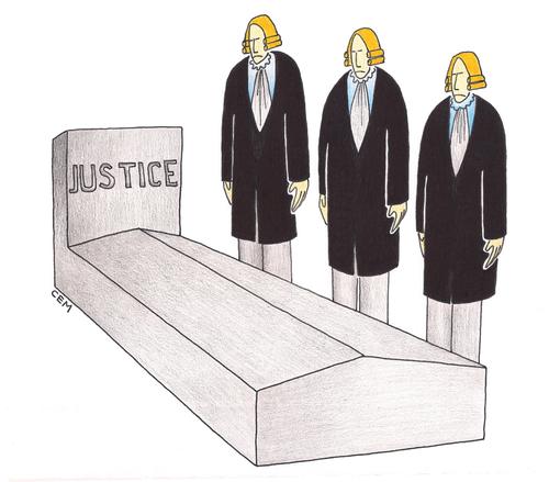 Cartoon: justice (medium) by cemkoc tagged court,supreme,legal,lawyer,attorney,judgement,tribunal,law,judge,justice,hukuk,karikatürleri,cartoons