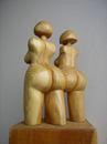 Cartoon: nudes (small) by cemkoc tagged sculpture,figurine,nude,nudes,wood