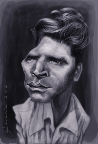 Cartoon: Burt Lancaster (medium) by StudioCandia tagged caricature